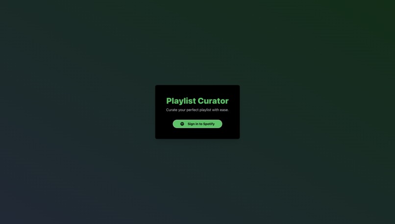 Spotify Playlist Creator preview